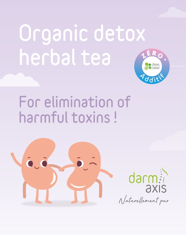 Detox herbal tea with digestive and purifying virtues. For toxins eliminations
